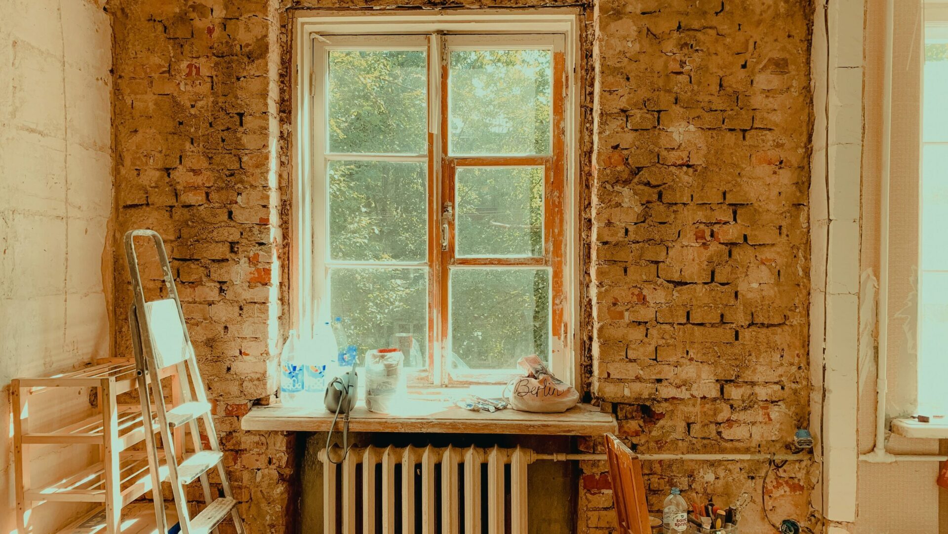 A home being renovated.