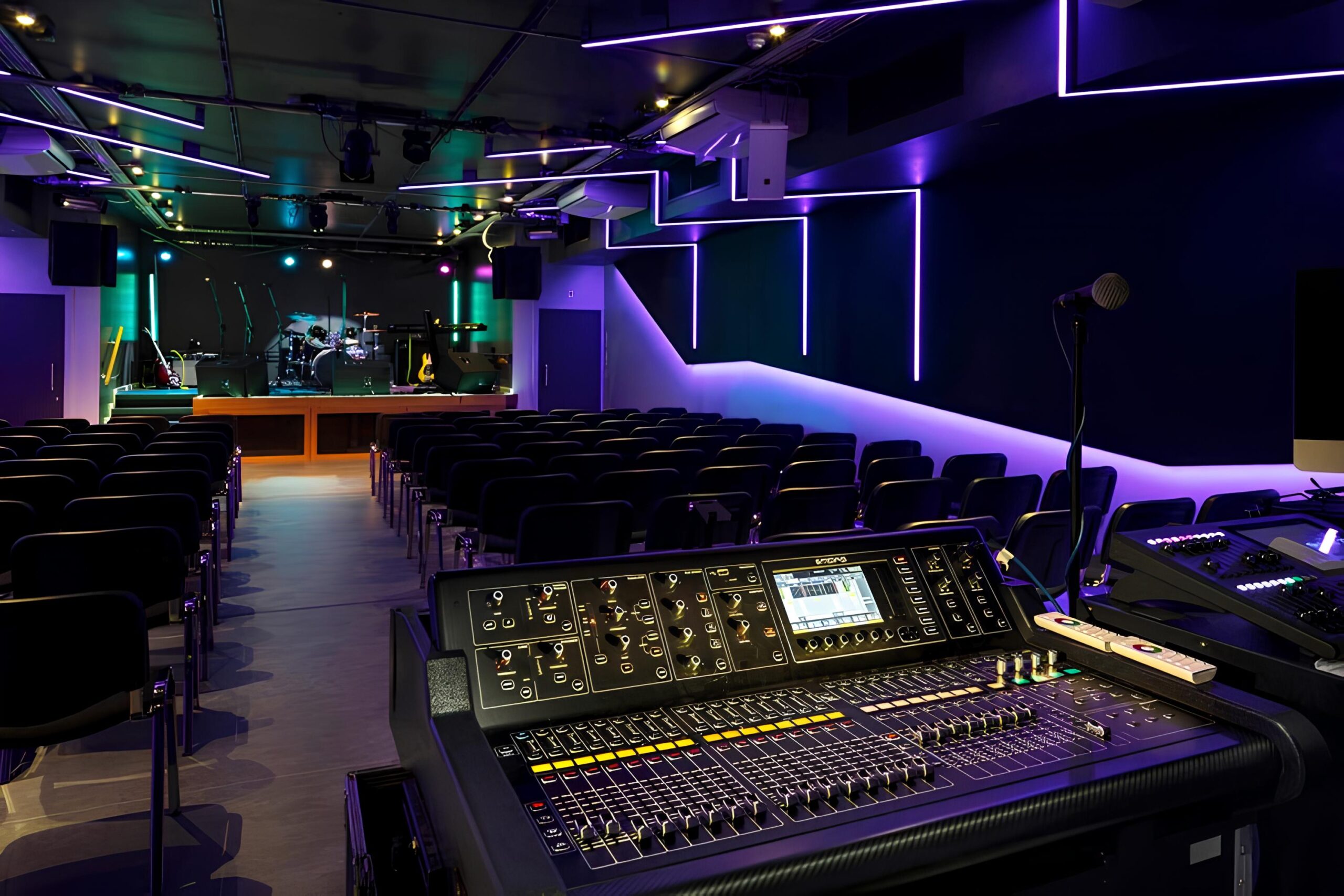 Sound desk in state of the art music studio ICMP